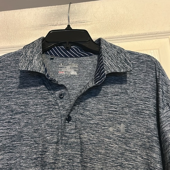 Under Armour Polo Shirt Size XL Blue Loose - Picture 2 of 7